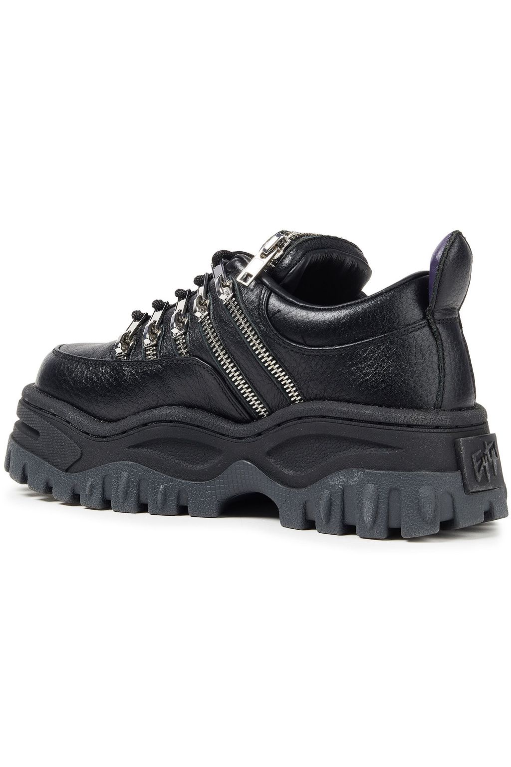 EYTYS Zip-detailed leather exaggerated-sole sneakers