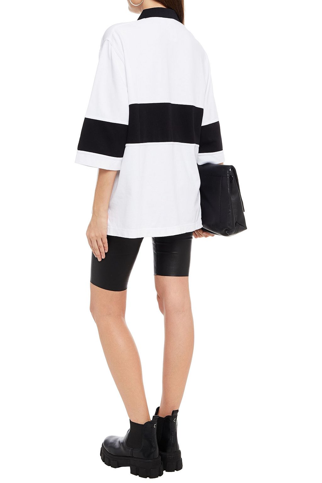 EYTYS Two-tone cotton-jersey polo shirt