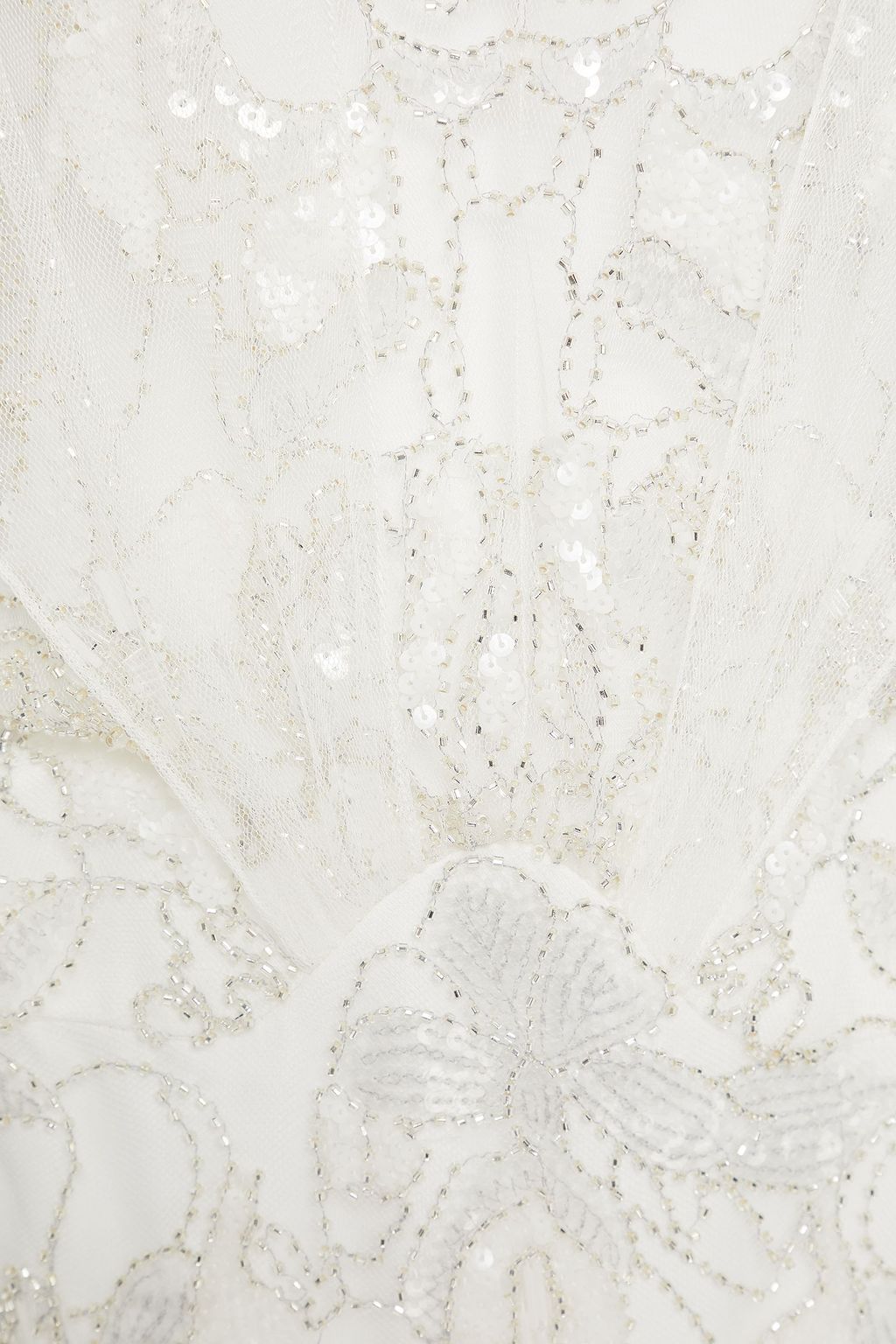 JENNY PACKHAM Honey layered embellished tulle bridal gown
