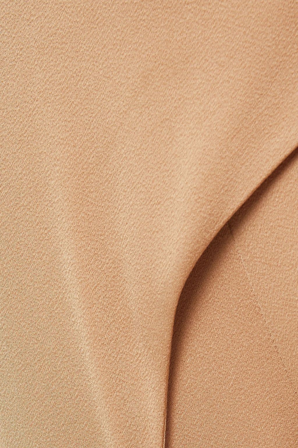 HALSTON Olivia draped satin-crepe straight-leg pants