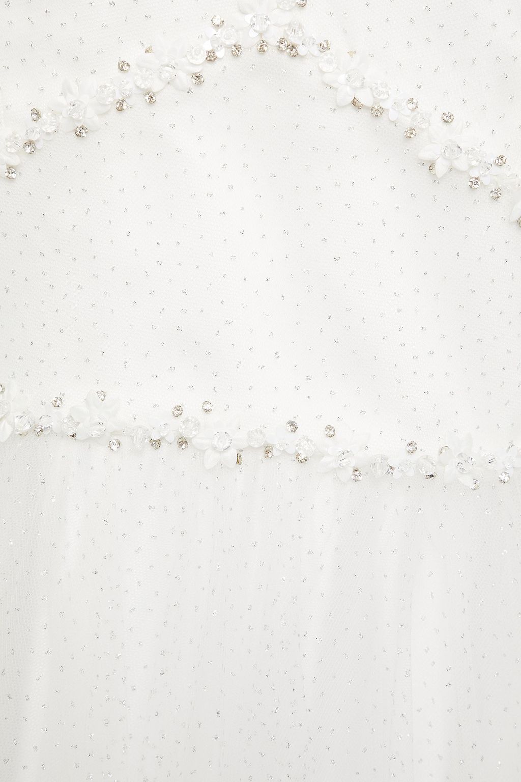 JENNY PACKHAM Gardenia embellished glittered tulle bridal gown