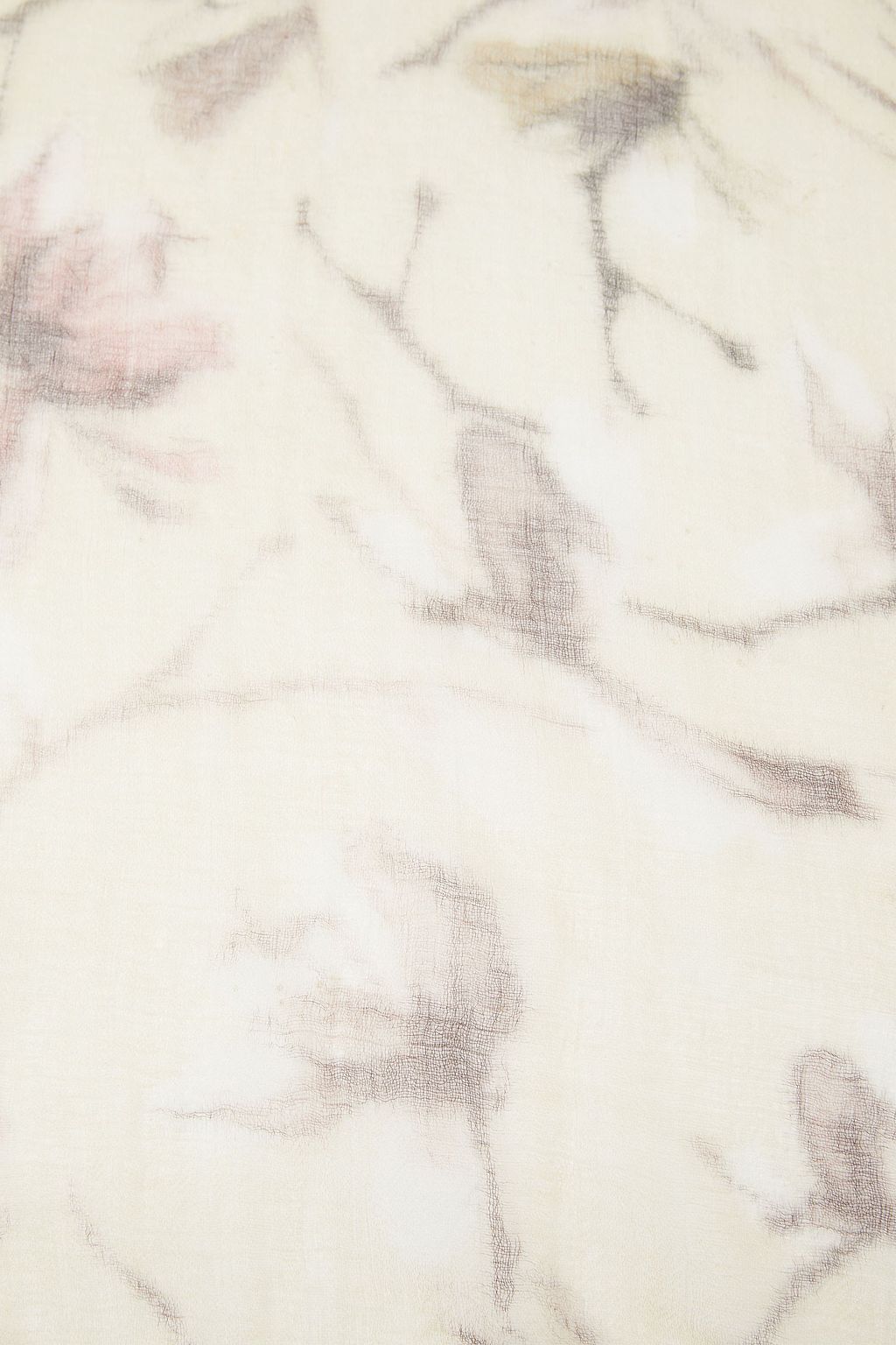 BRUNELLO CUCINELLI Frayed floral-print metallic cashmere-gauze scarf