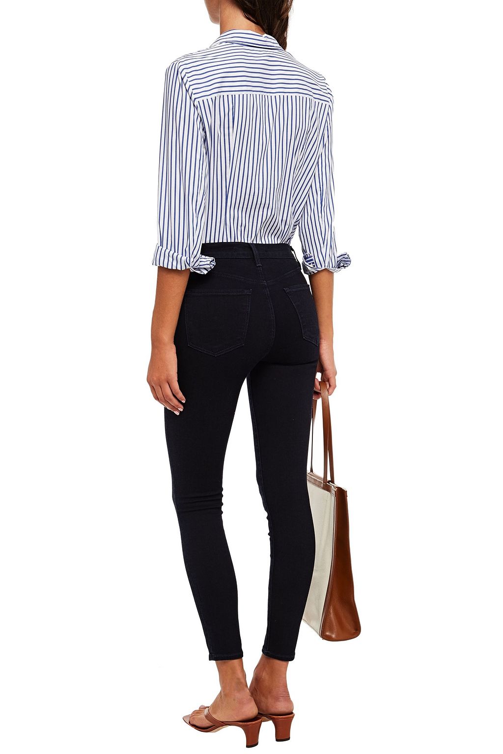 J BRAND Cropped mid-rise skinny jeans