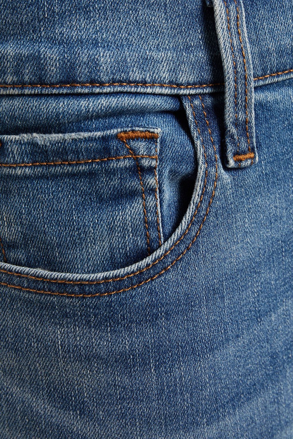 J BRAND Distressed mid-rise skinny jeans