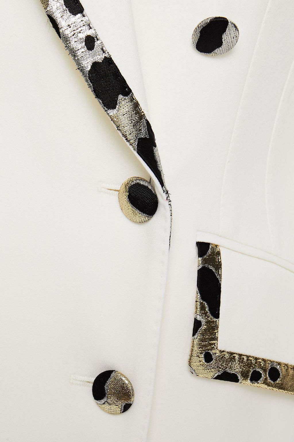 DOLCE&GABBANA Double-breasted wool-blend crepe blazer