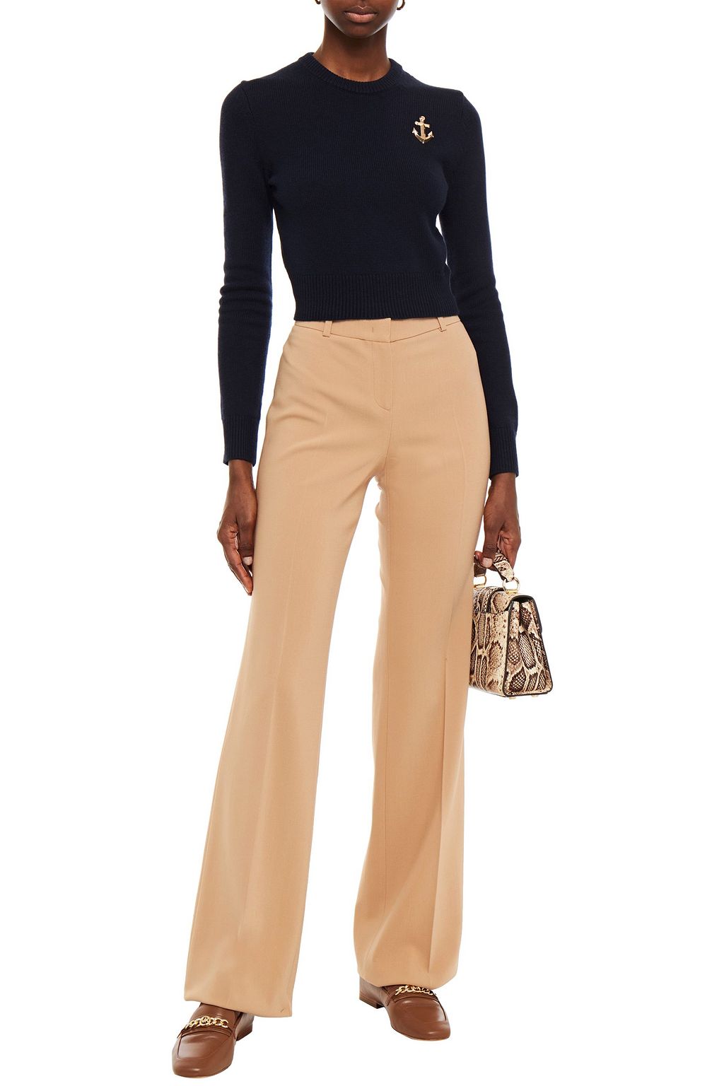 MICHAEL KORS COLLECTION Wool-blend crepe bootcut pants