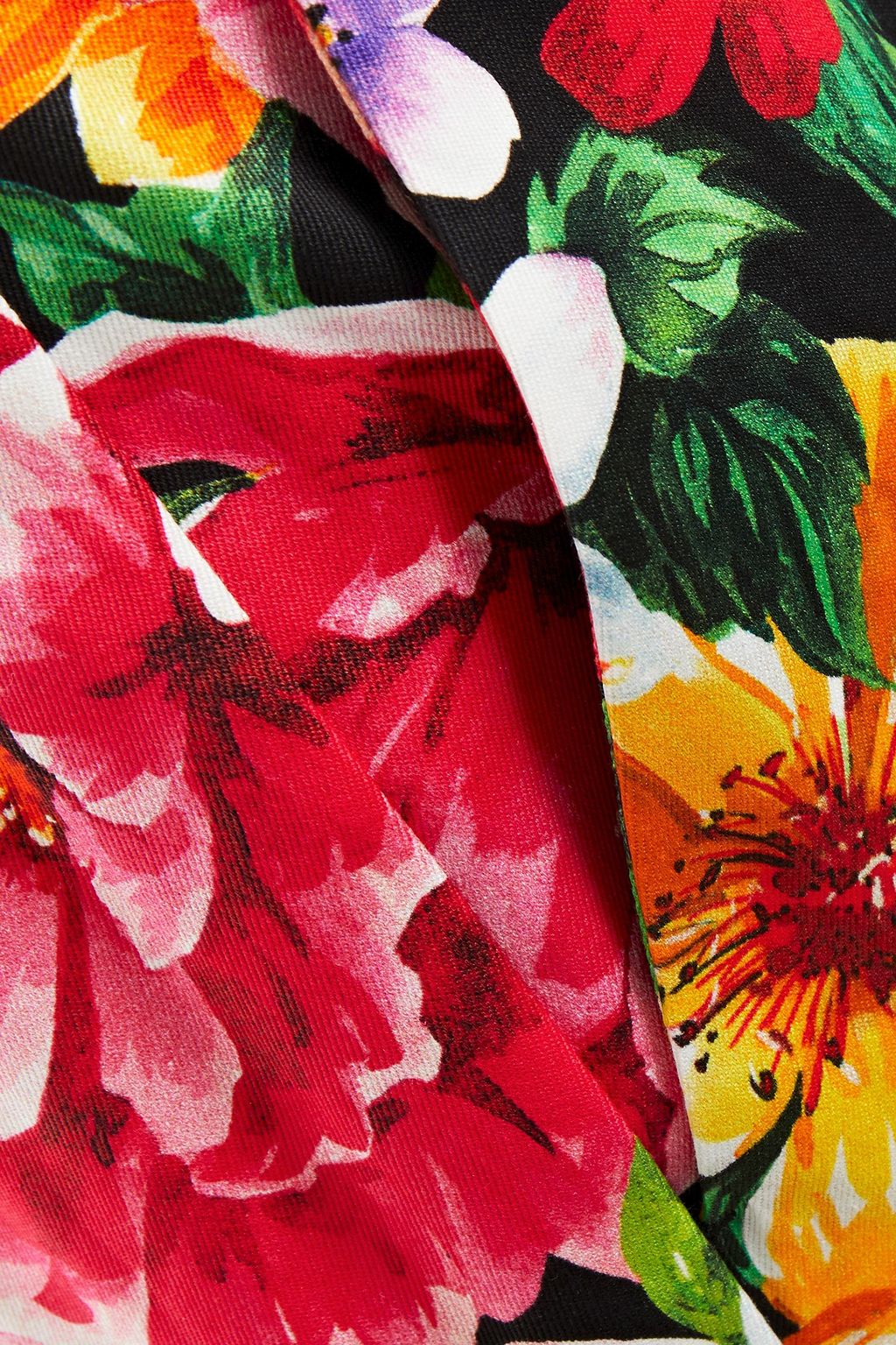 DOLCE&GABBANA Floral-print cotton-blend twill slim-leg pants