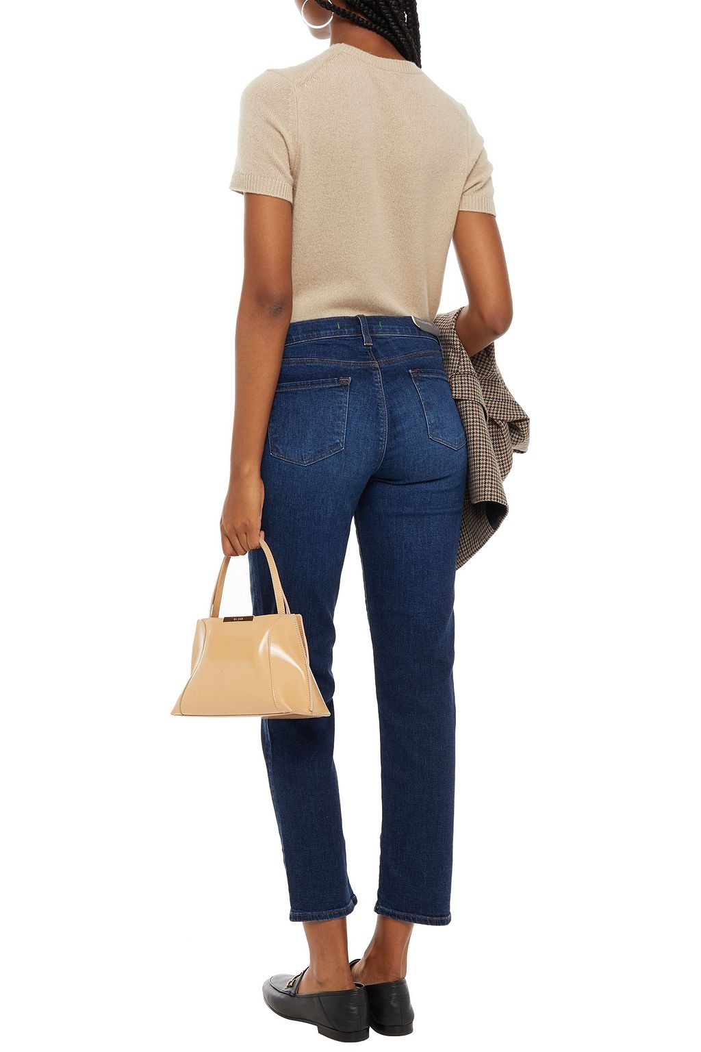 J BRAND Adele cropped mid-rise straight-leg jeans