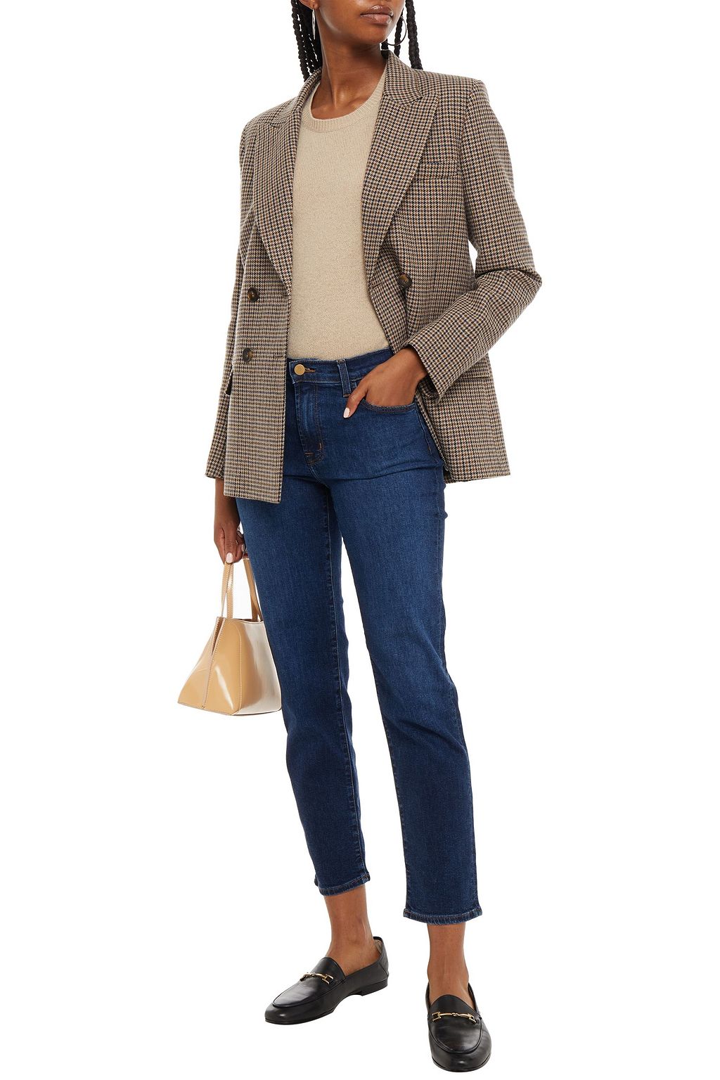 J BRAND Adele cropped mid-rise straight-leg jeans