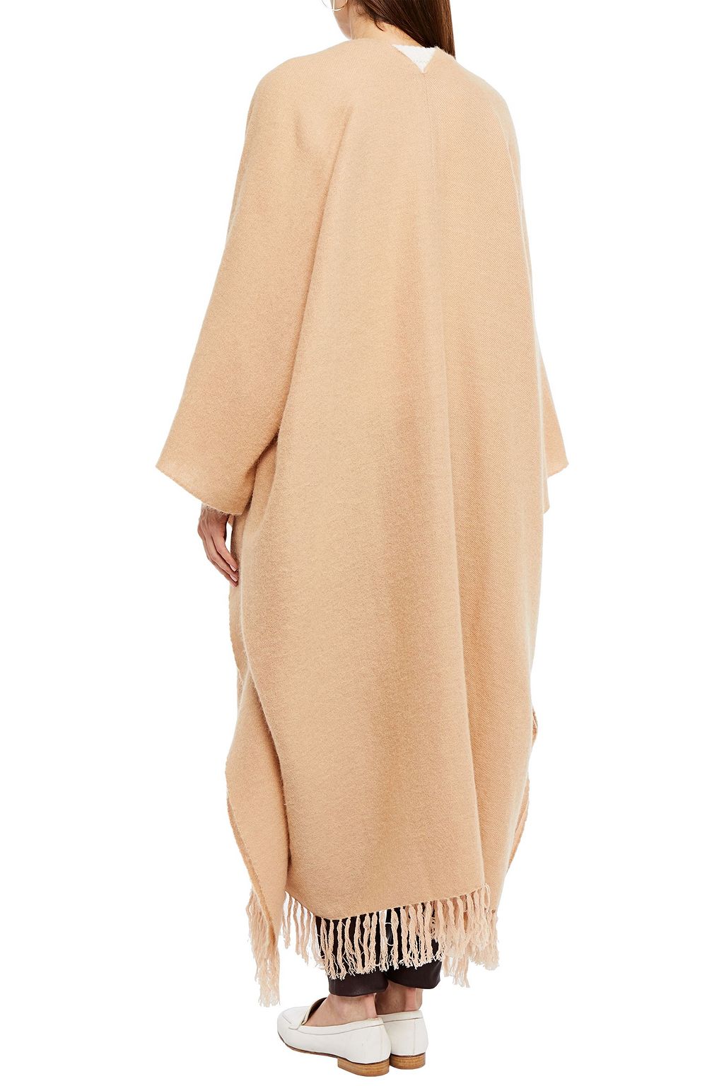 BRUNELLO CUCINELLI Fringed brushed twill wrap