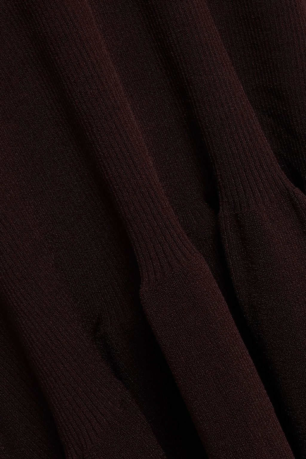 A.L.C. Asymmetric fluted ribbed-knit midi dress