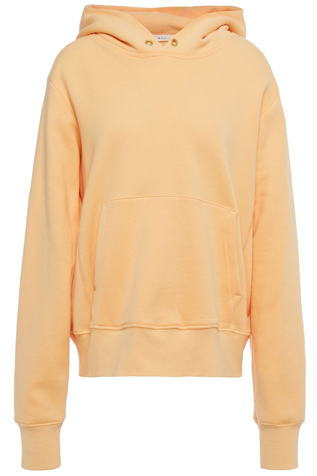 pastel orange sweatshirt
