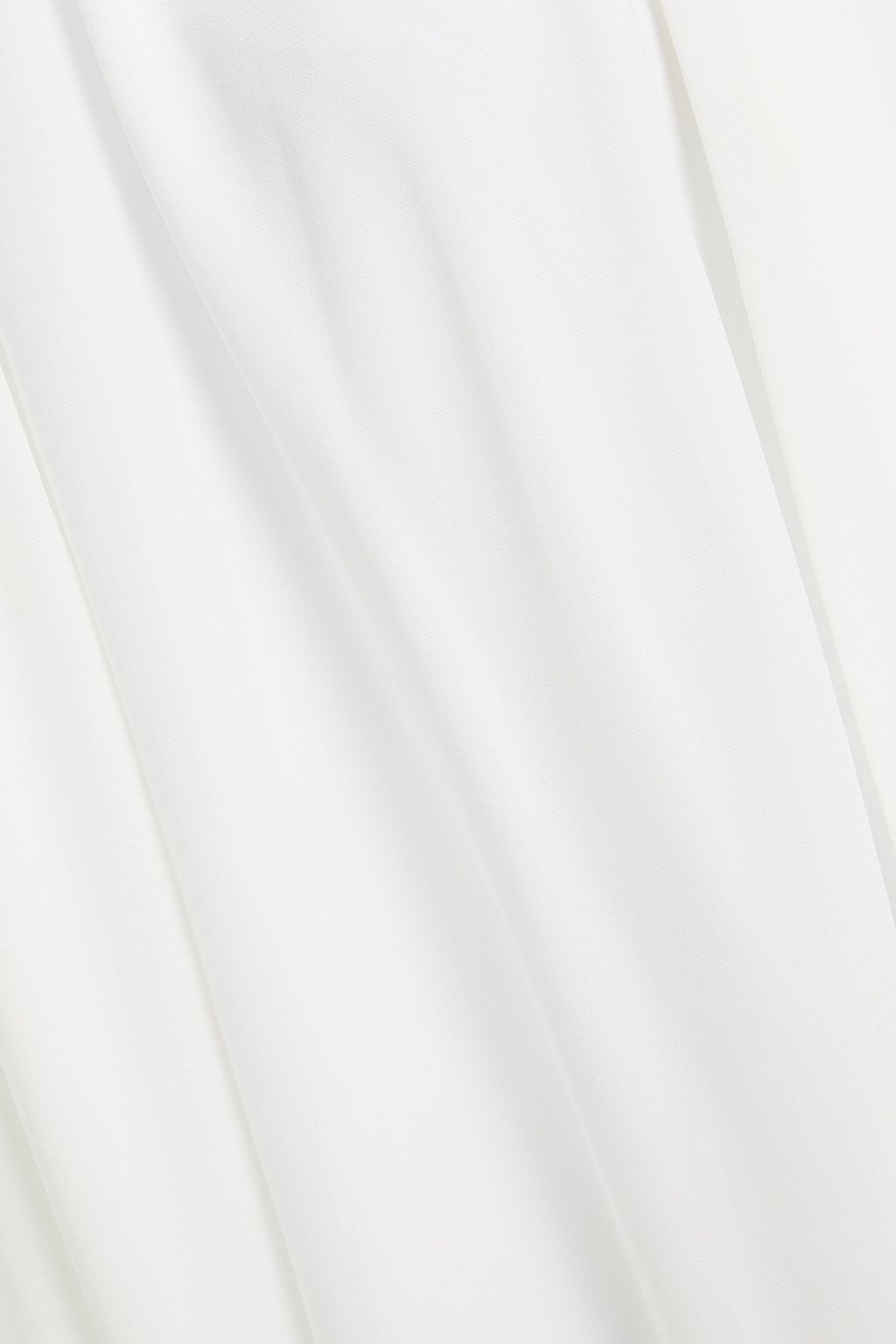 HALSTON Pussy-bow crepe blouse