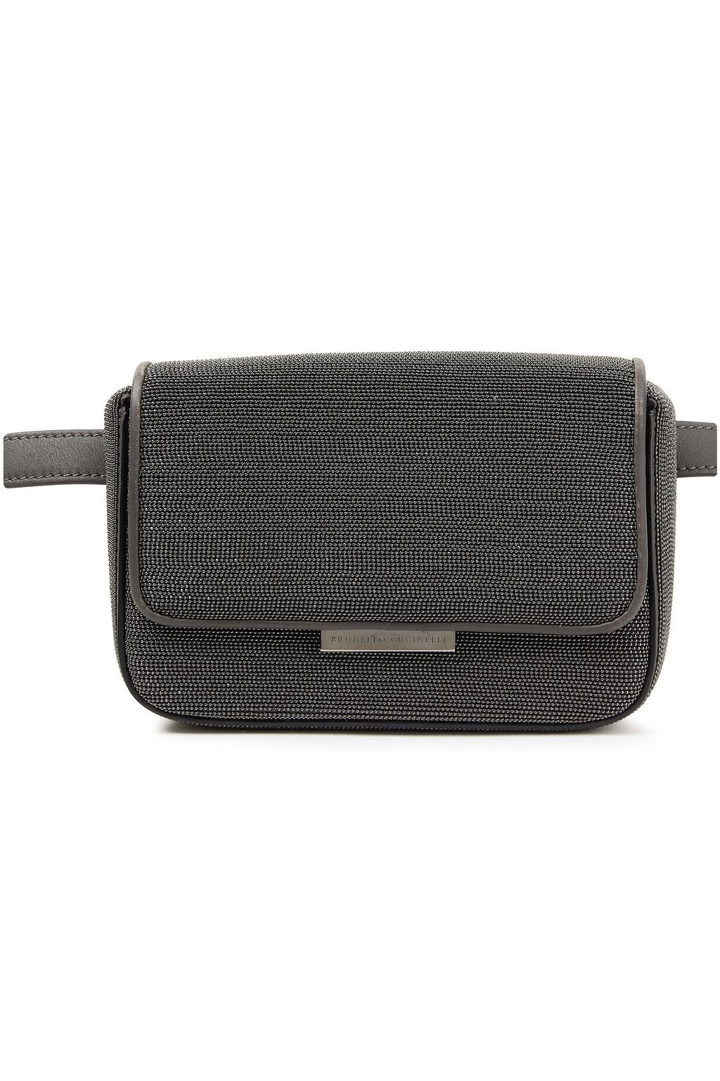 BRUNELLO CUCINELLI Gürteltasche aus Leder mit Zierperlen