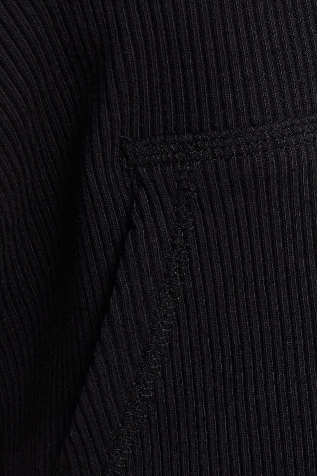 THE UPSIDE Ribbed cotton-jersey hoodie