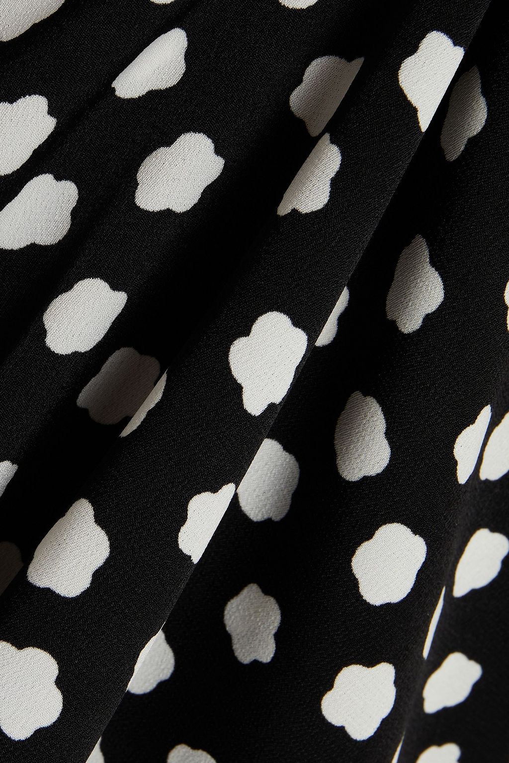 KATE SPADE NEW YORK Gathered printed wool-crepe midi wrap dress