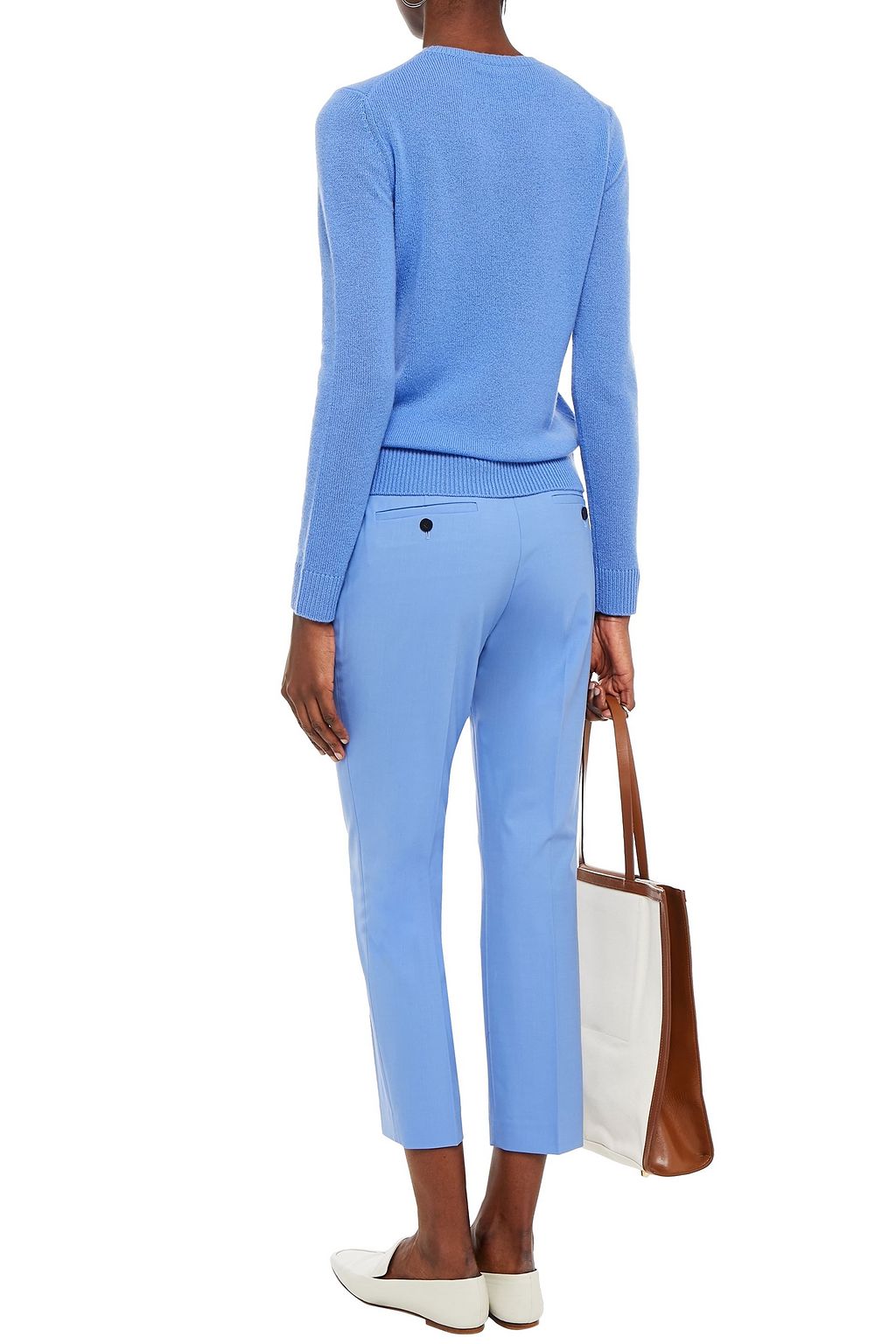THEORY Treeca cropped stretch-wool slim-leg pants