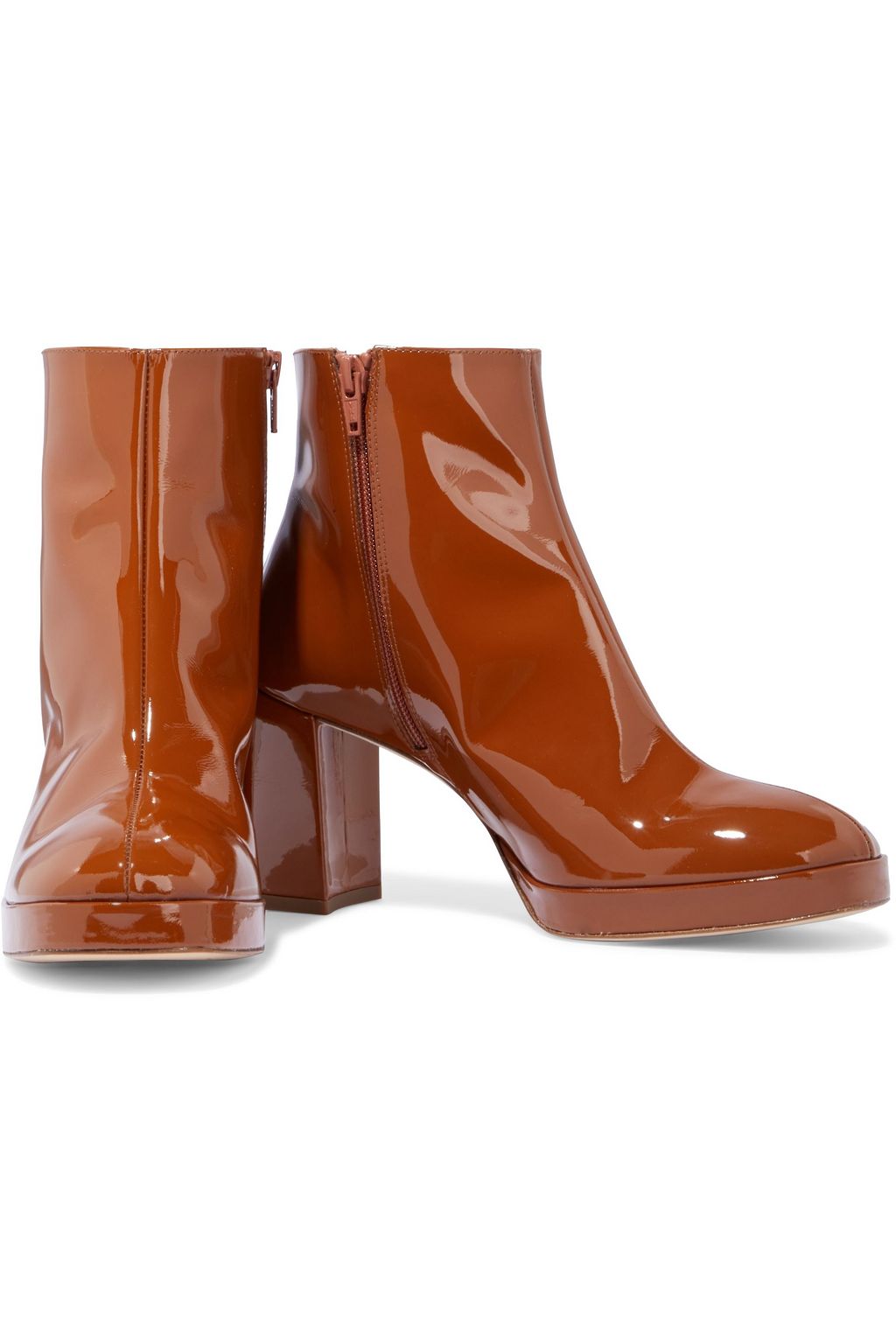 MIISTA Edith patent-leather ankle boots