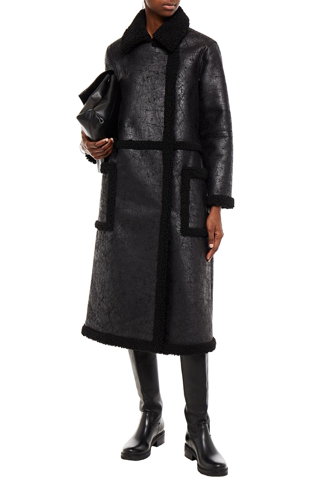 STAND STUDIO Adriana faux shearling coat