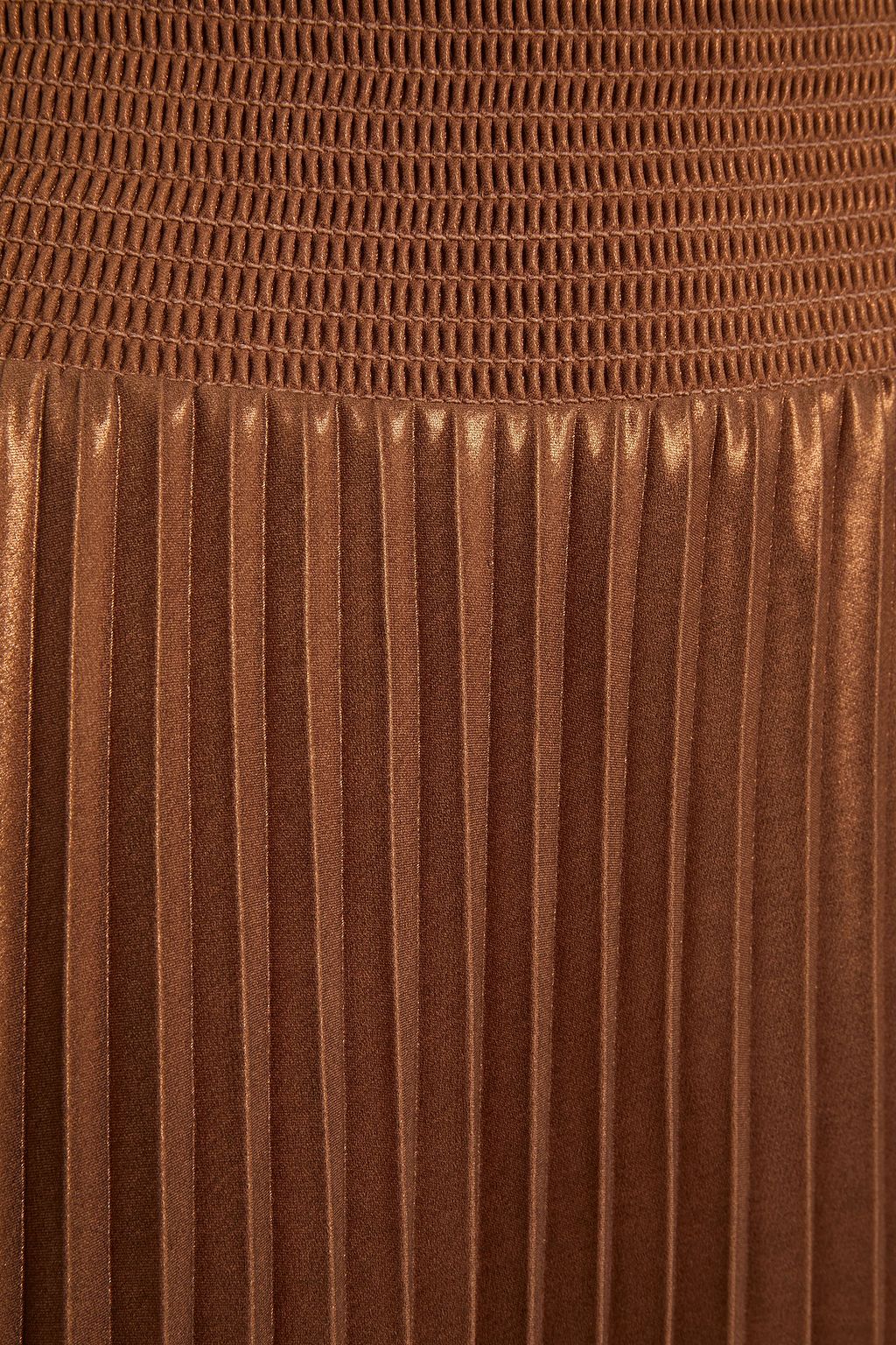 A.L.C. Sonali pleated lamé midi skirt