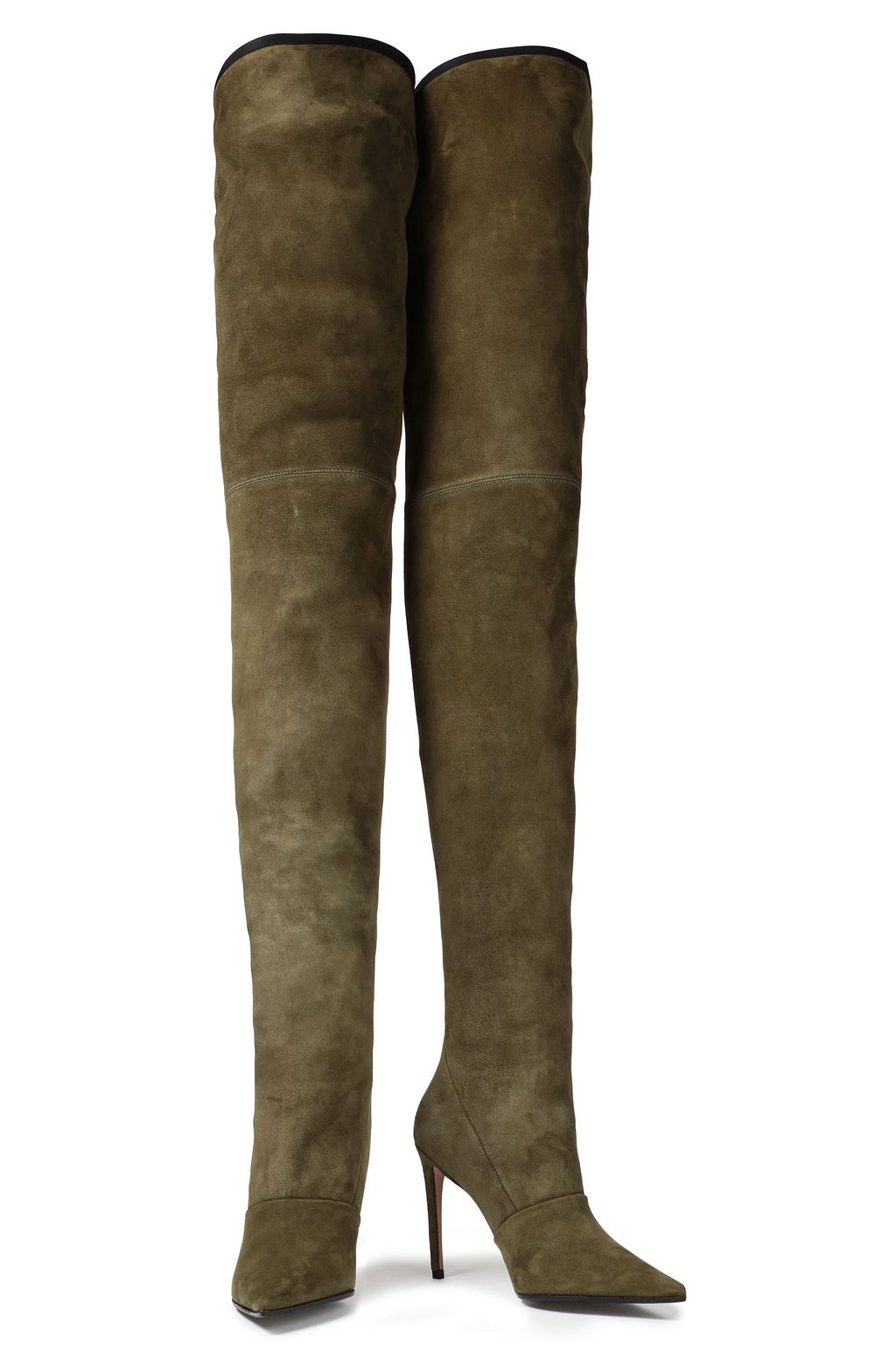BALMAIN Suede over-the-knee boots