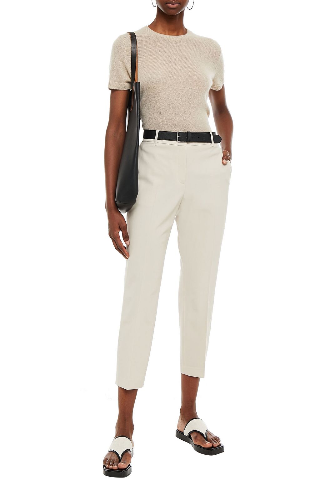 THEORY Treeca cropped stretch-wool slim-leg pants