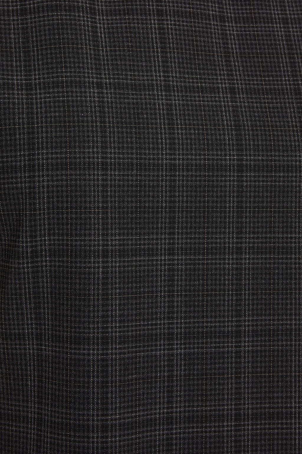 THEORY Checked stretch-wool mini dress