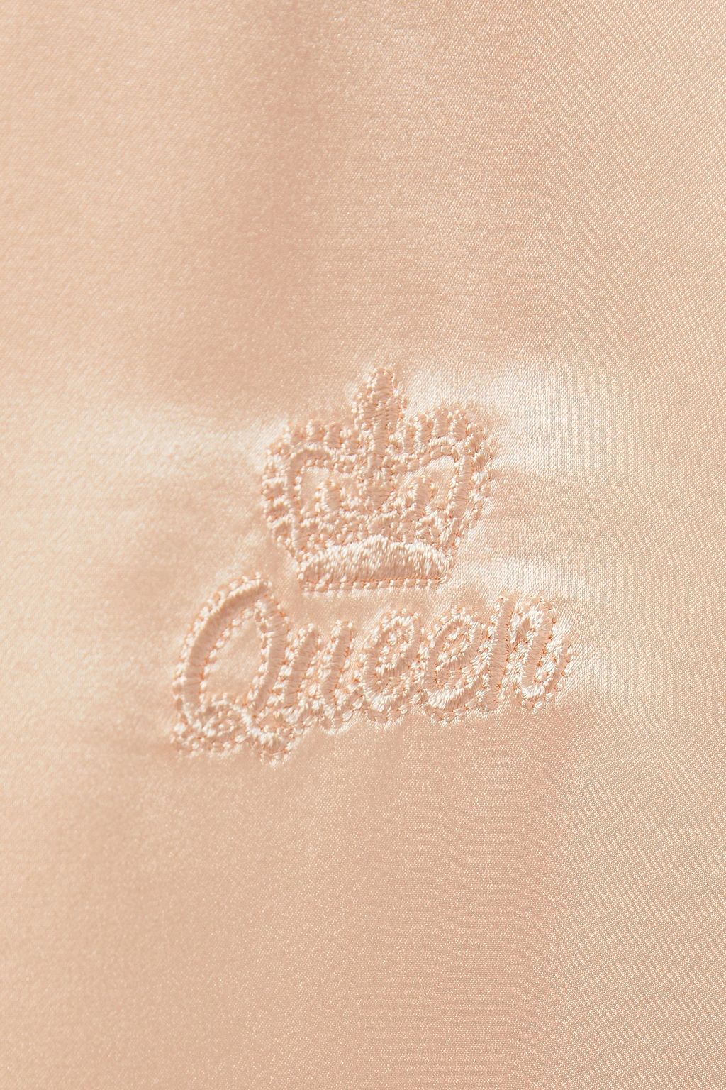 DOLCE&GABBANA Pussy-bow embroidered satin blouse