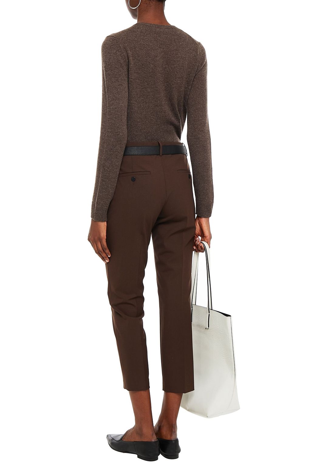 THEORY Treeca cropped stretch-wool slim-leg pants