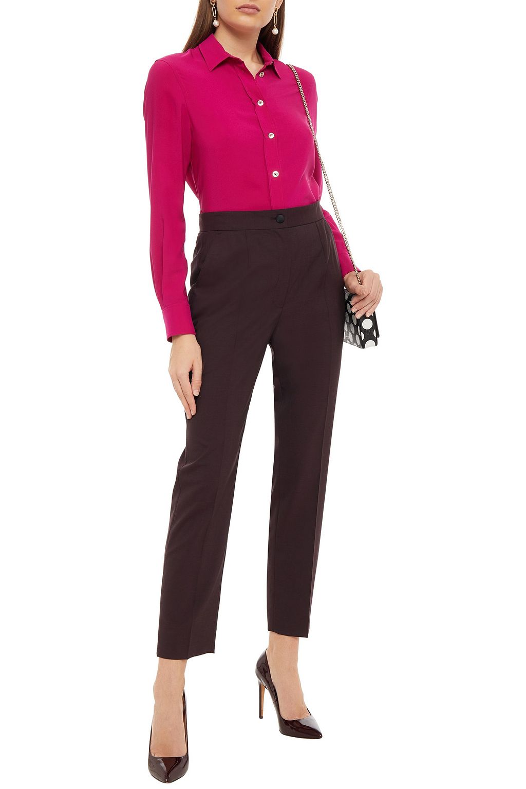 DOLCE&GABBANA Wool-blend tapered pants