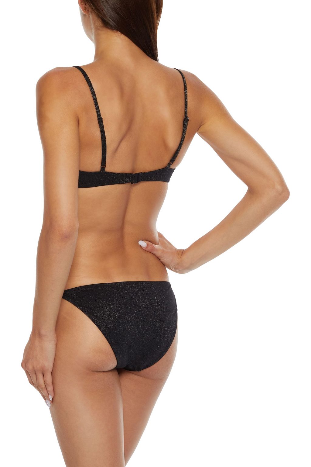 ONIA Hannah tief sitzendes Bikini-Höschen mit Metallic-Effekt