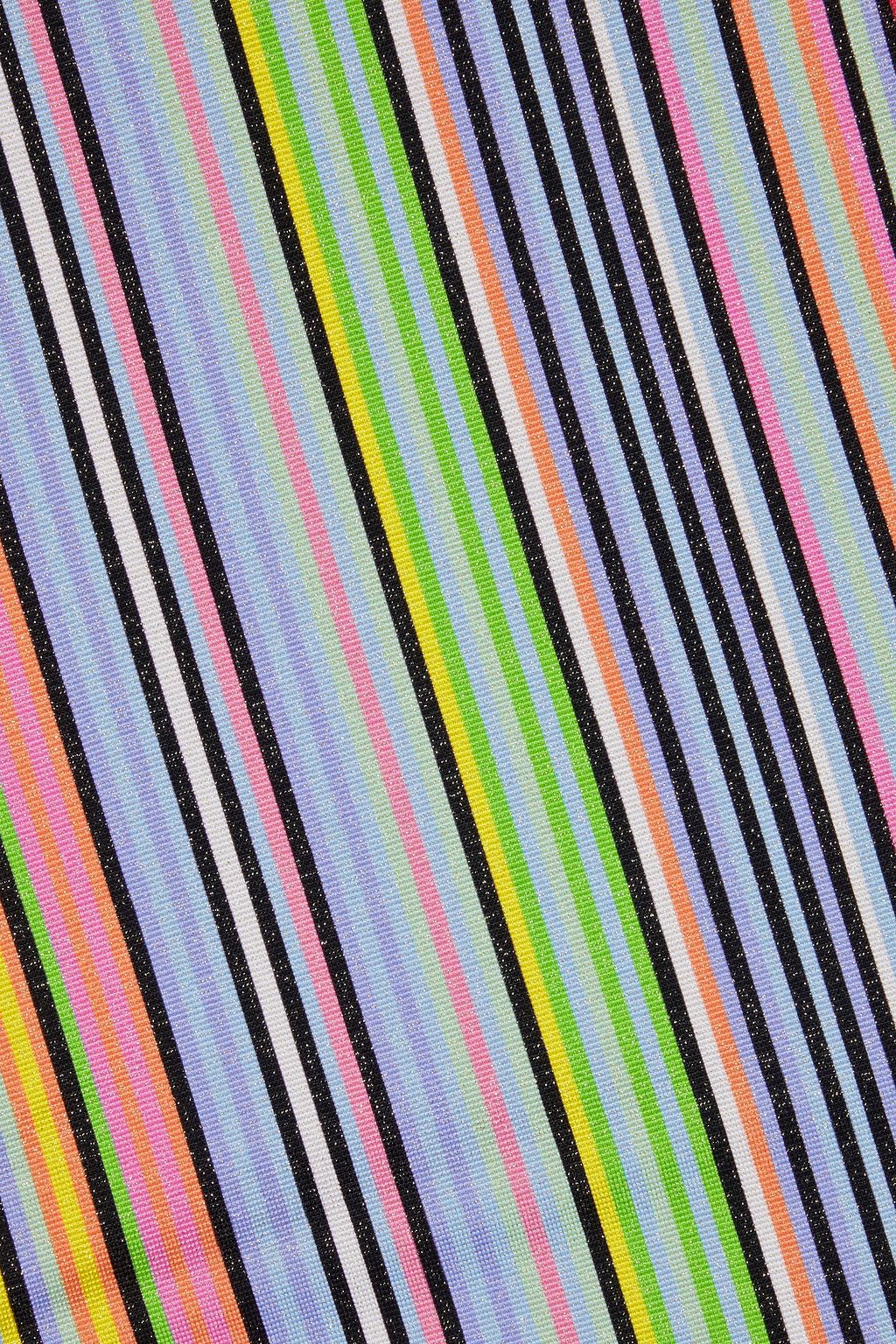 ONIA Isabella metallic striped swimsuit