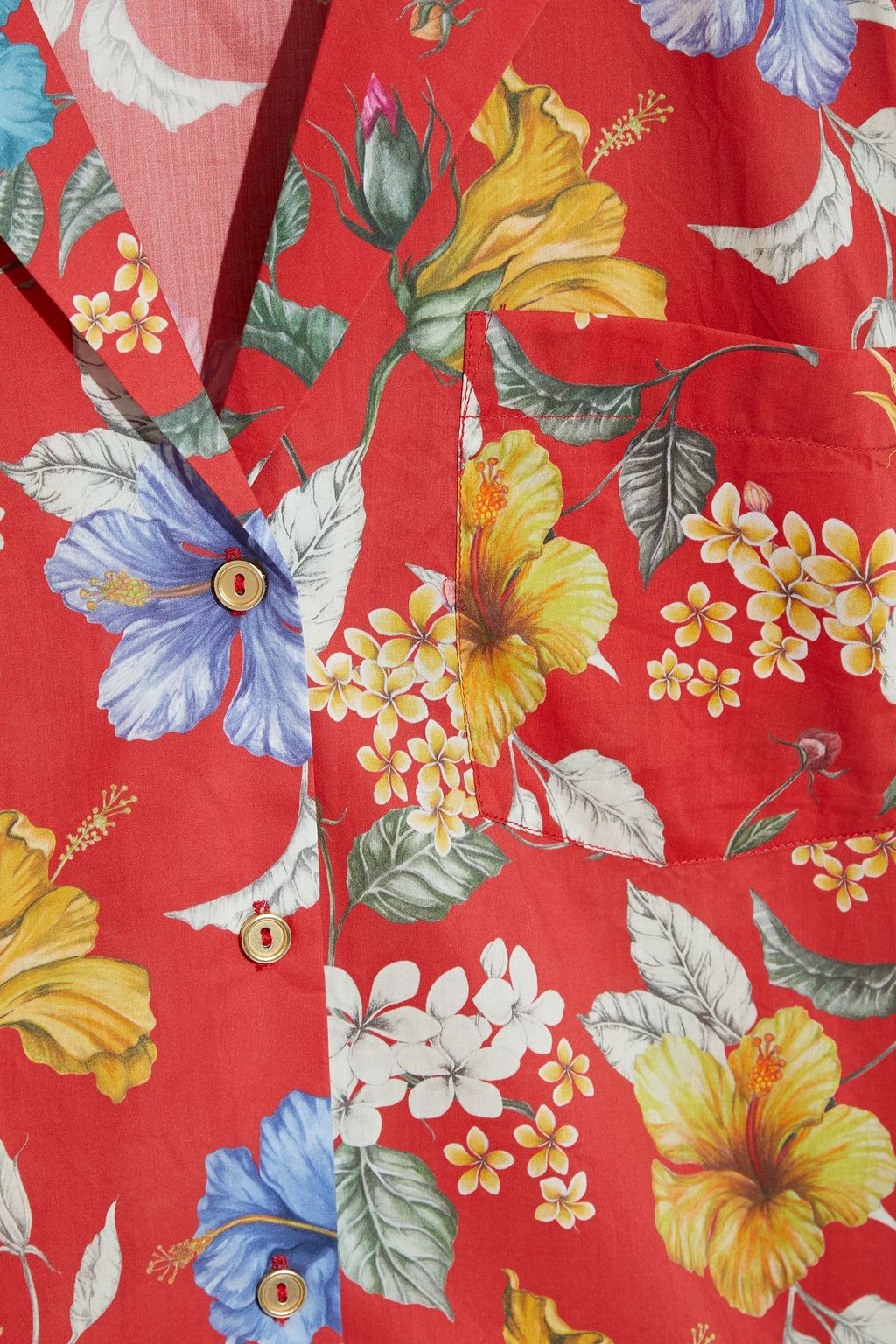 ONIA Vacation floral-print cotton-voile shirt