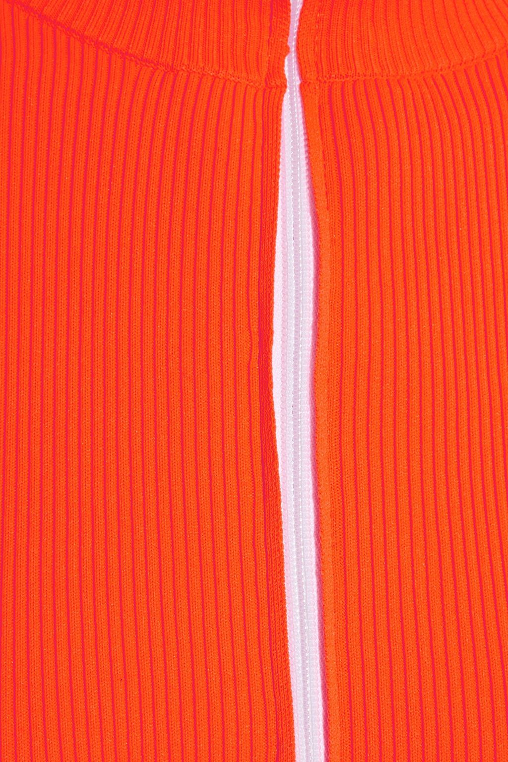 TIBI Neon ribbed-knit turtleneck sweater