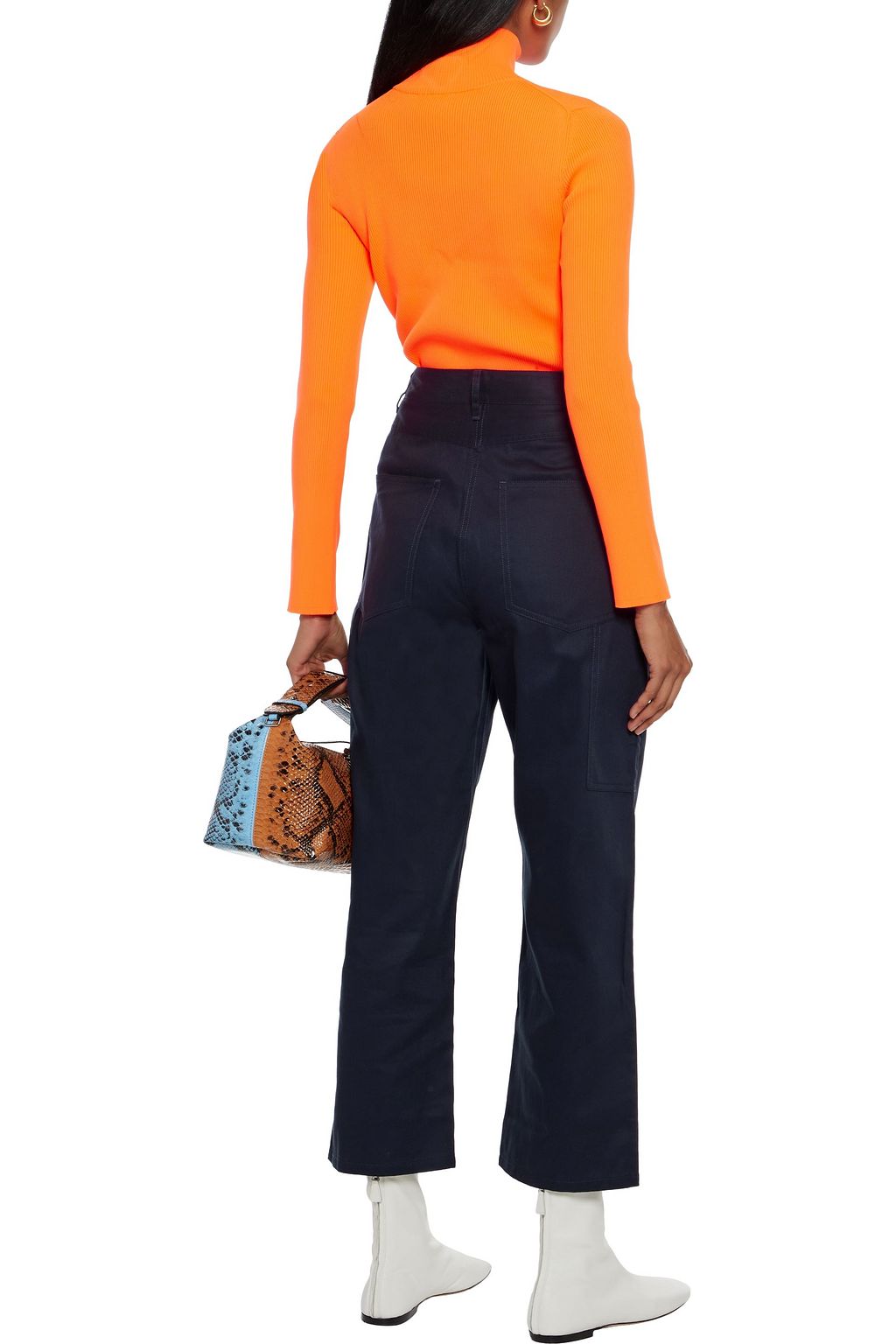 TIBI Cotton-twill wide-leg pants
