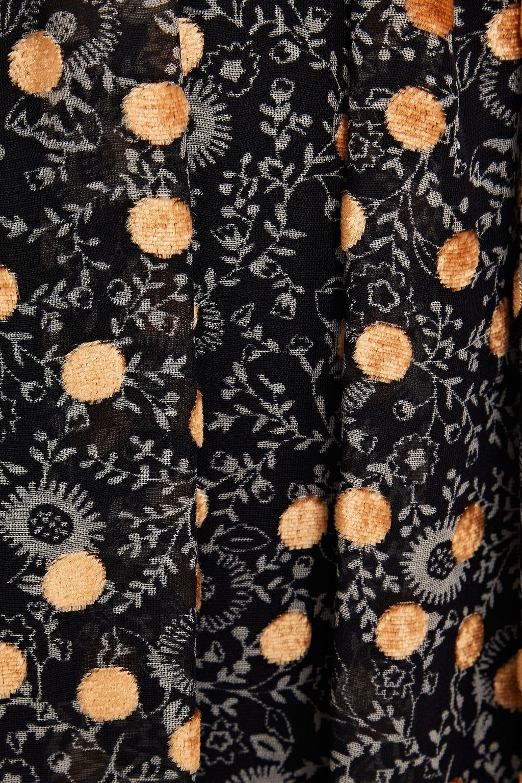 SEE BY CHLOÉ Gathered printed fil coupé silk-chiffon skirt