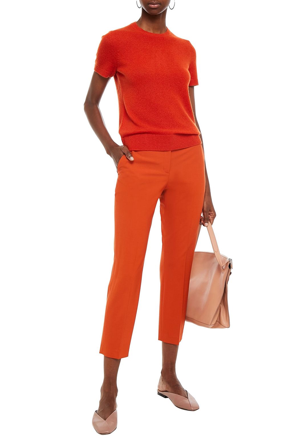 THEORY Treeca cropped stretch-wool slim-leg pants