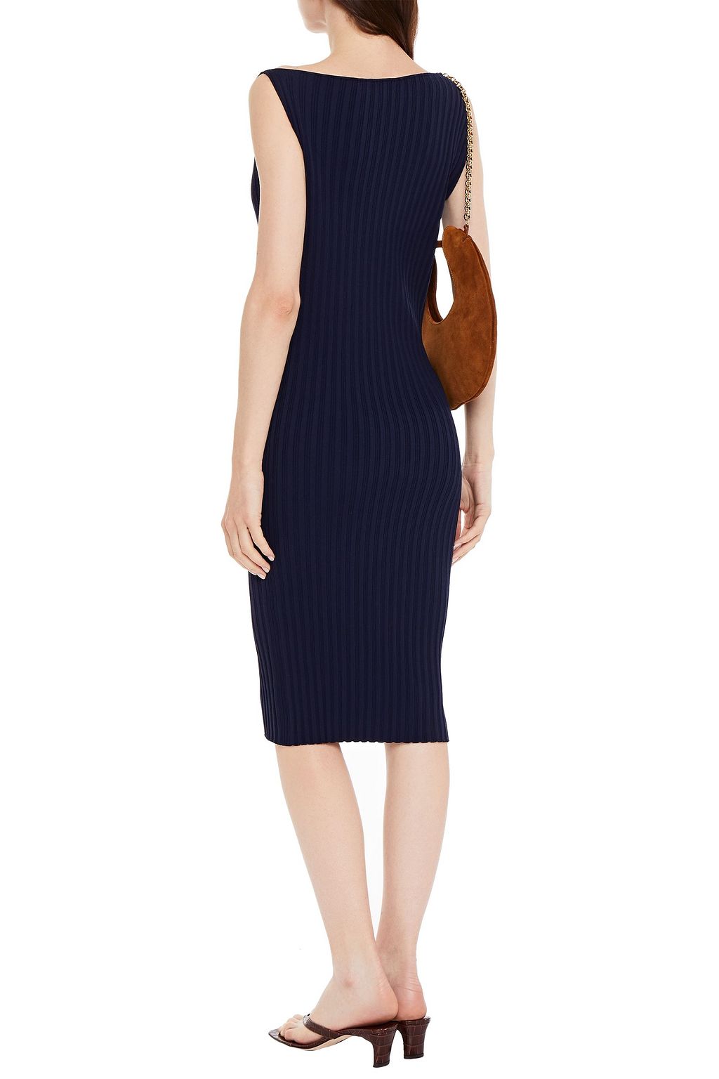 MICHELLE MASON Ribbed-knit midi dress