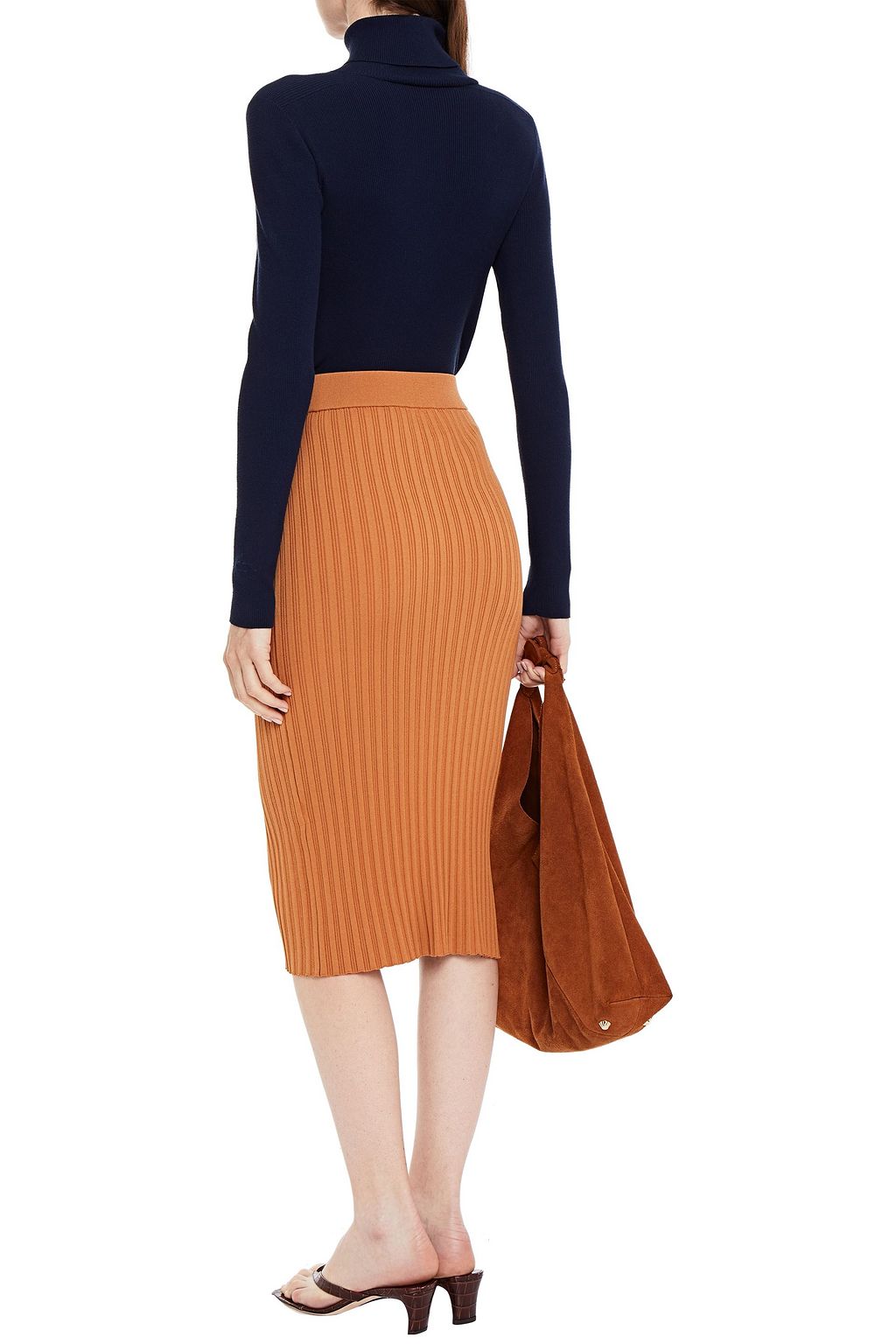 MICHELLE MASON Ribbed-knit pencil skirt