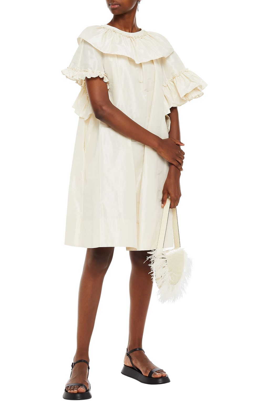 SIMONE ROCHA Ruffled taffeta dress