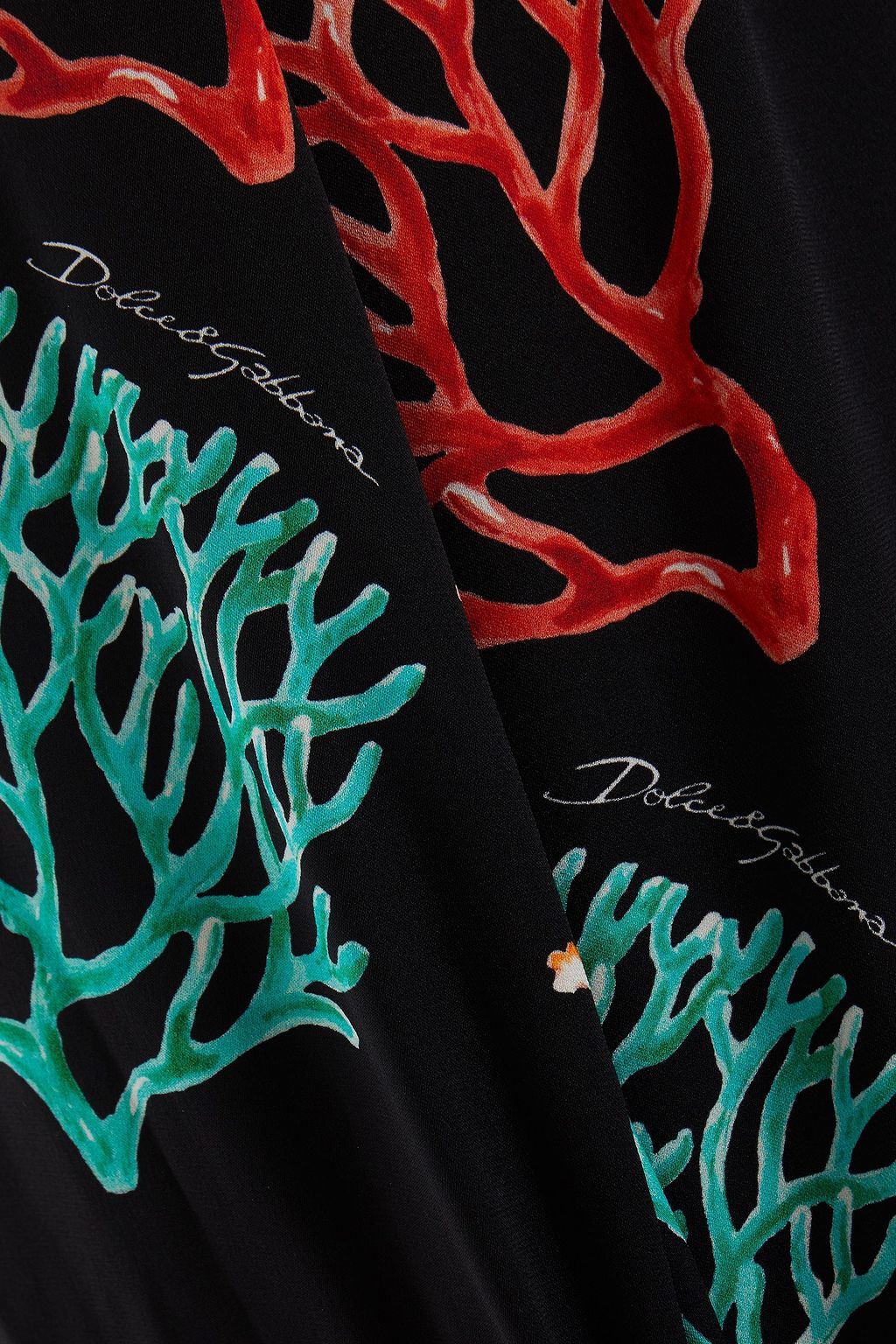 DOLCE&GABBANA Printed stretch-silk crepe de chine mini dress