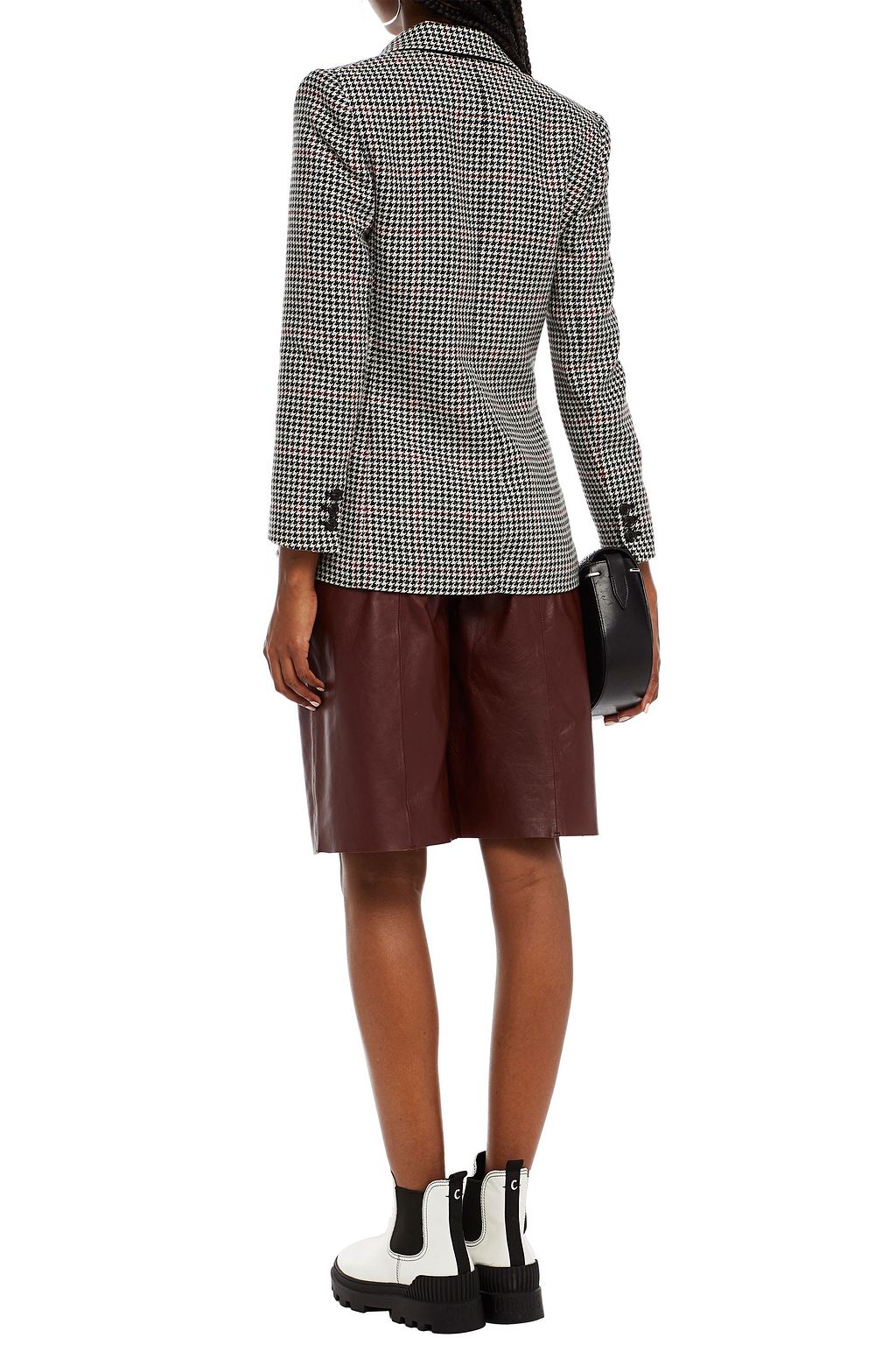 MAJE Houndstooth woven blazer