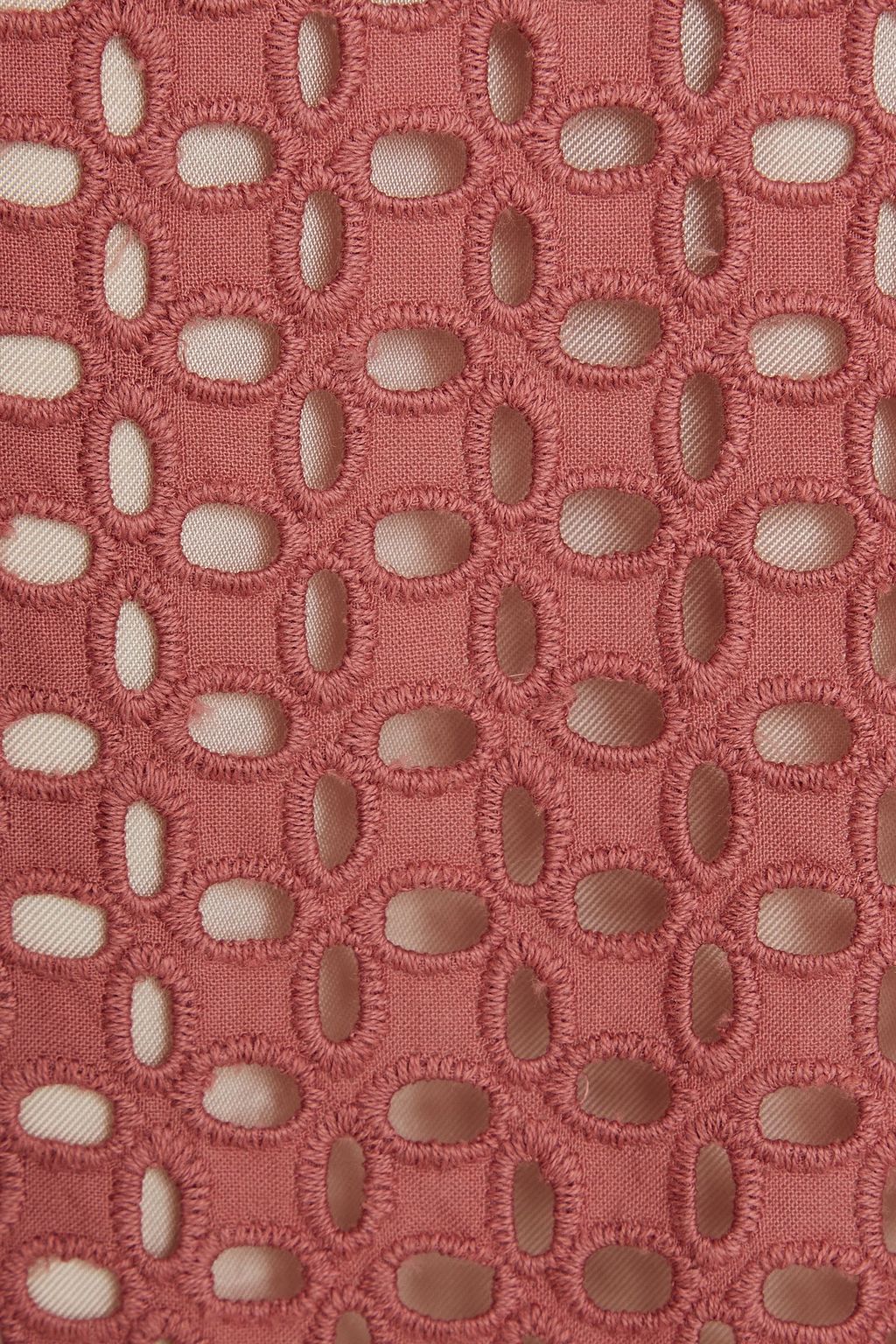 SEE BY CHLOÉ Broderie anglaise-paneled cotton guipure lace dress
