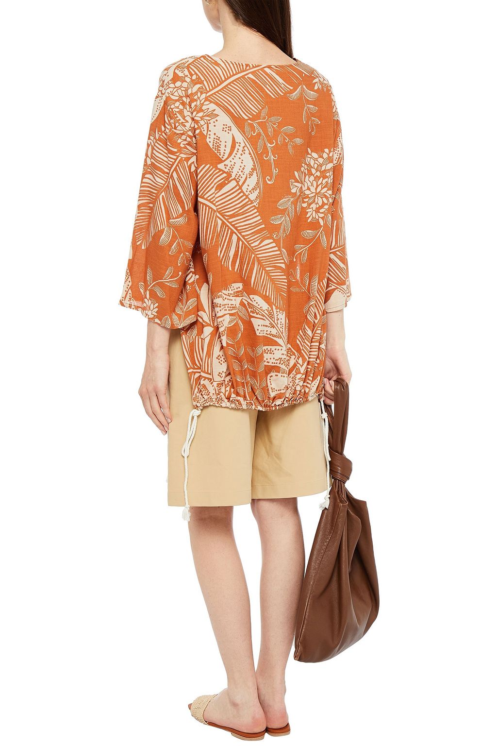 SEE BY CHLOÉ Printed slub cotton-blend top