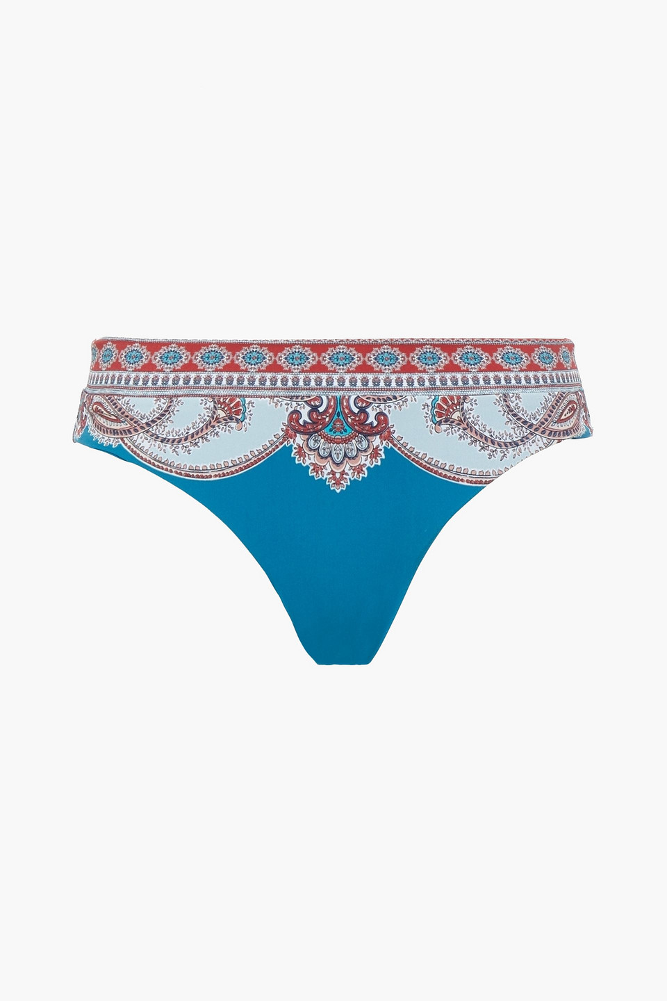 Jets Australia By Jessika Allen Woman Printed Low-rise Bikini Briefs Teal Size 8