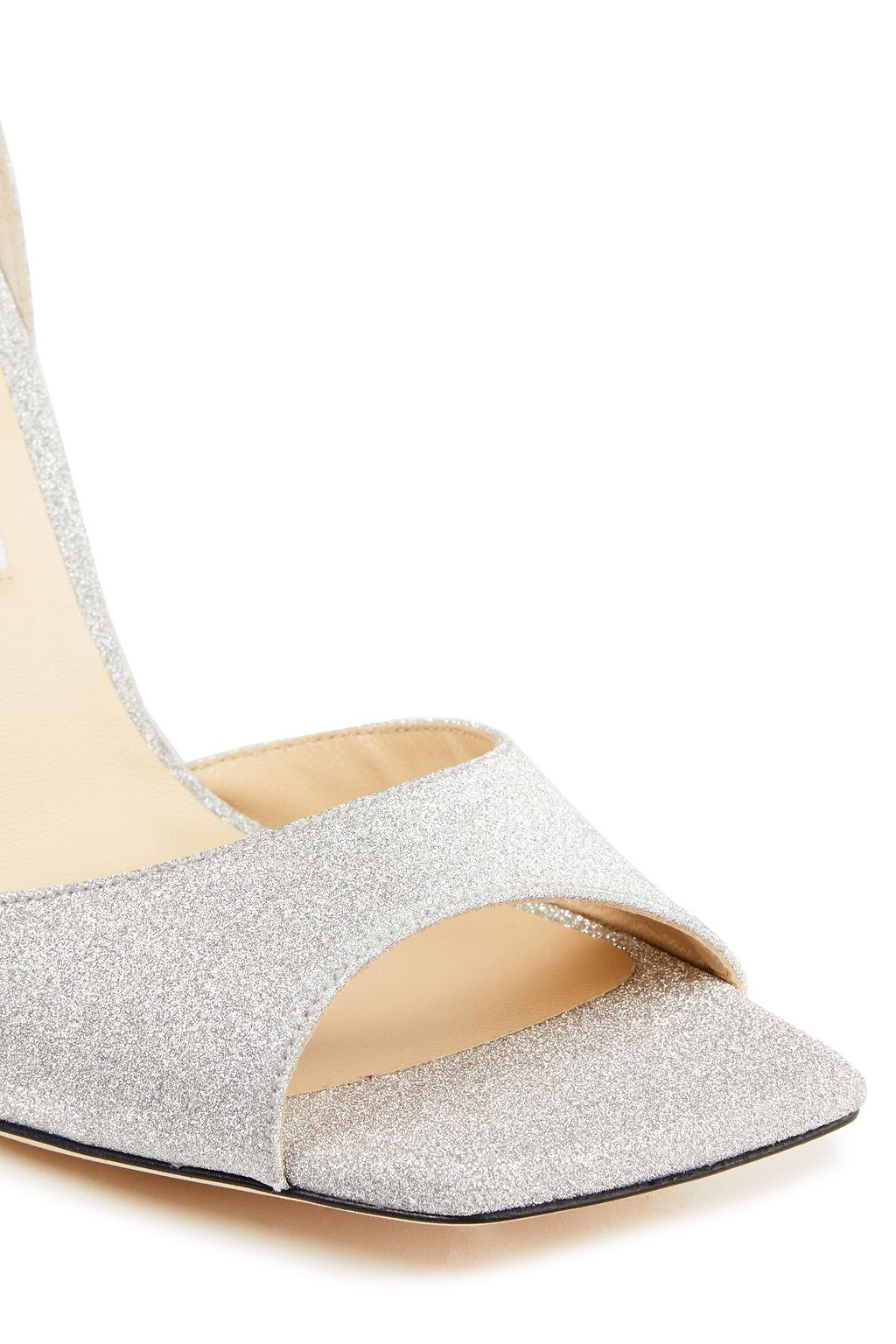 JIMMY CHOO Reon 100 glittered leather sandals