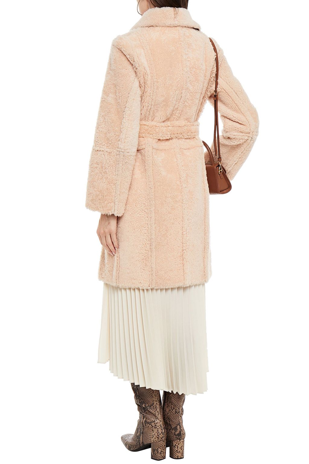 YVES SALOMON Belted shearling coat