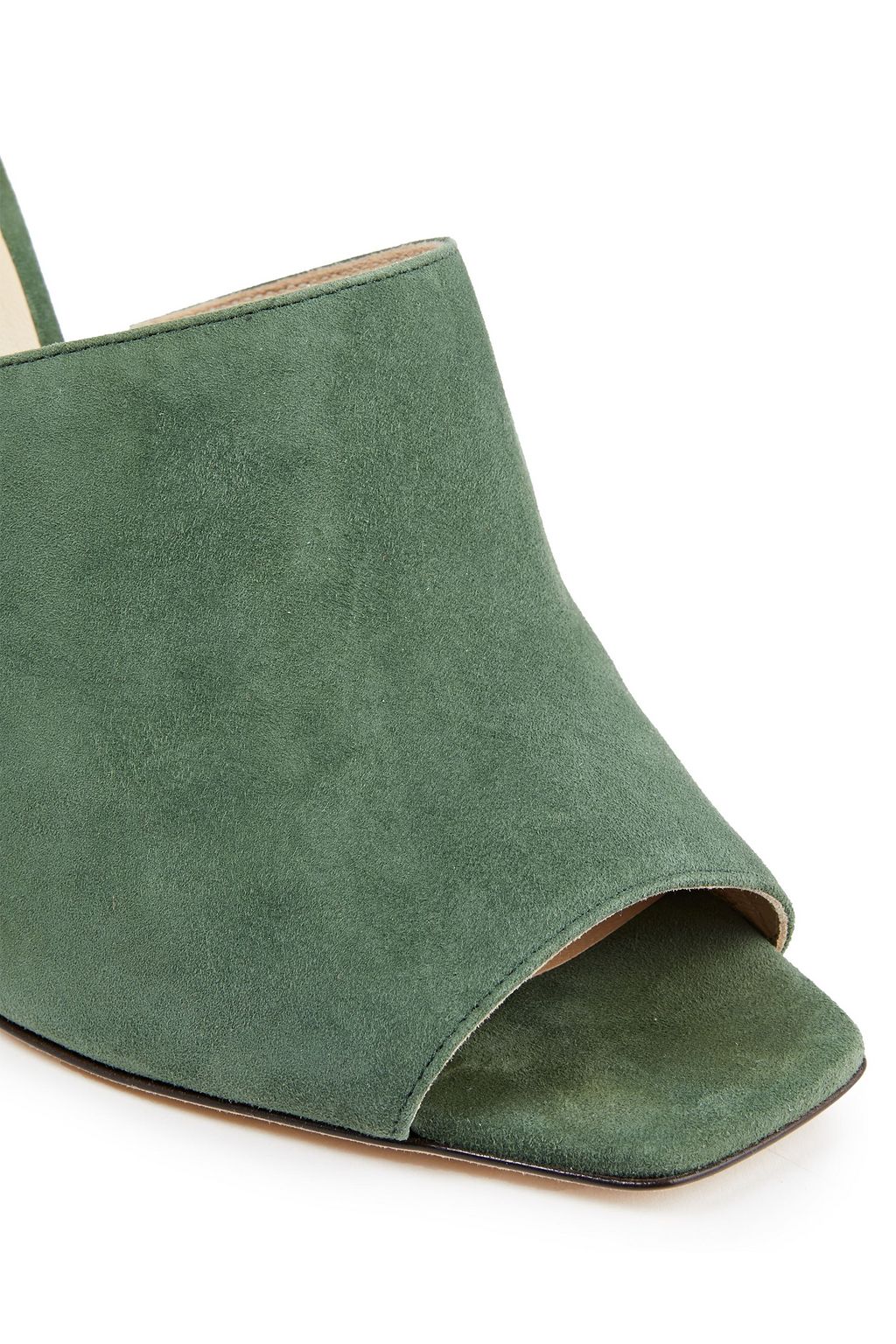 JIMMY CHOO Baia 100 Mules aus Veloursleder mit Kristallverzierung