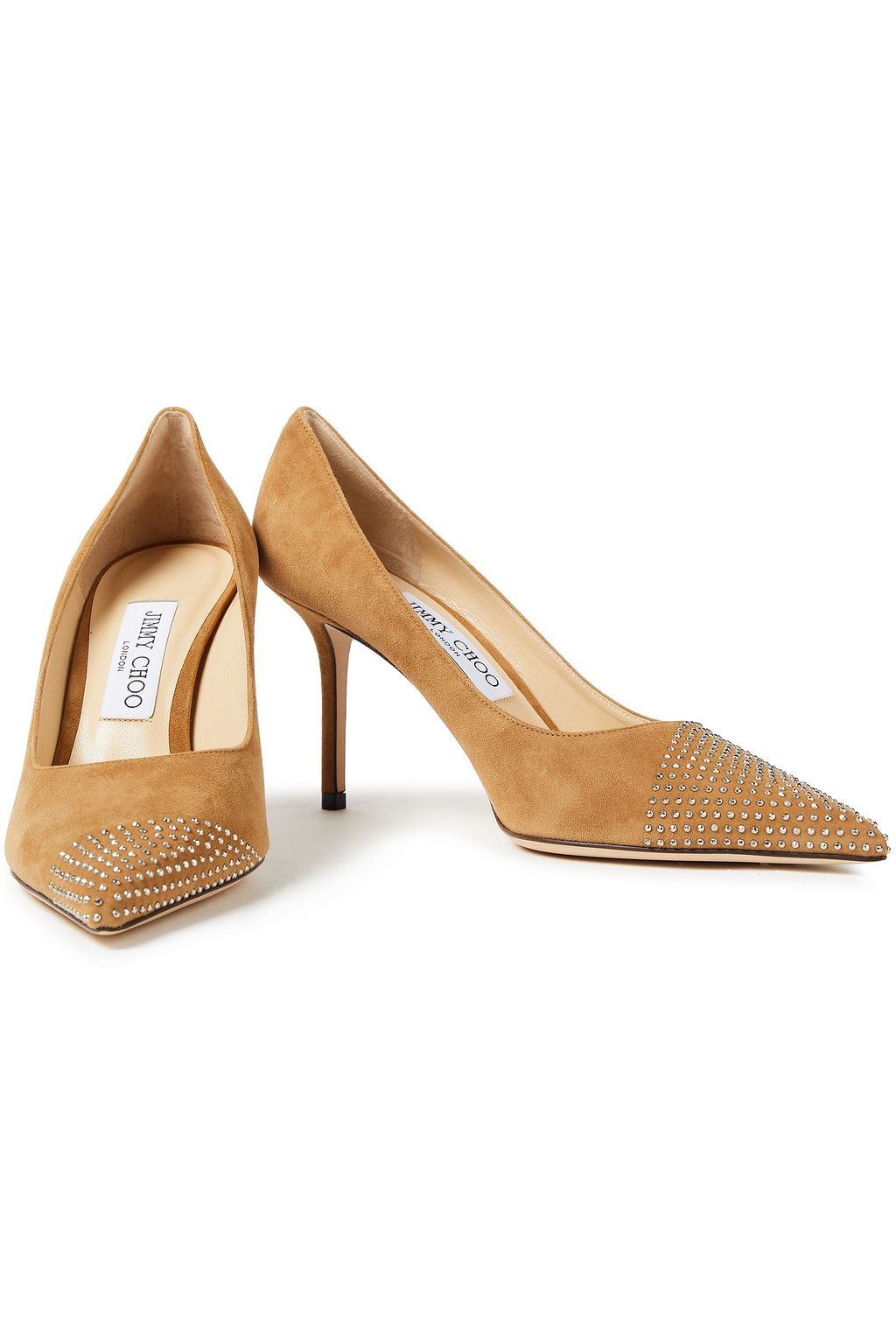 JIMMY CHOO Love 85 embellished suede pumps