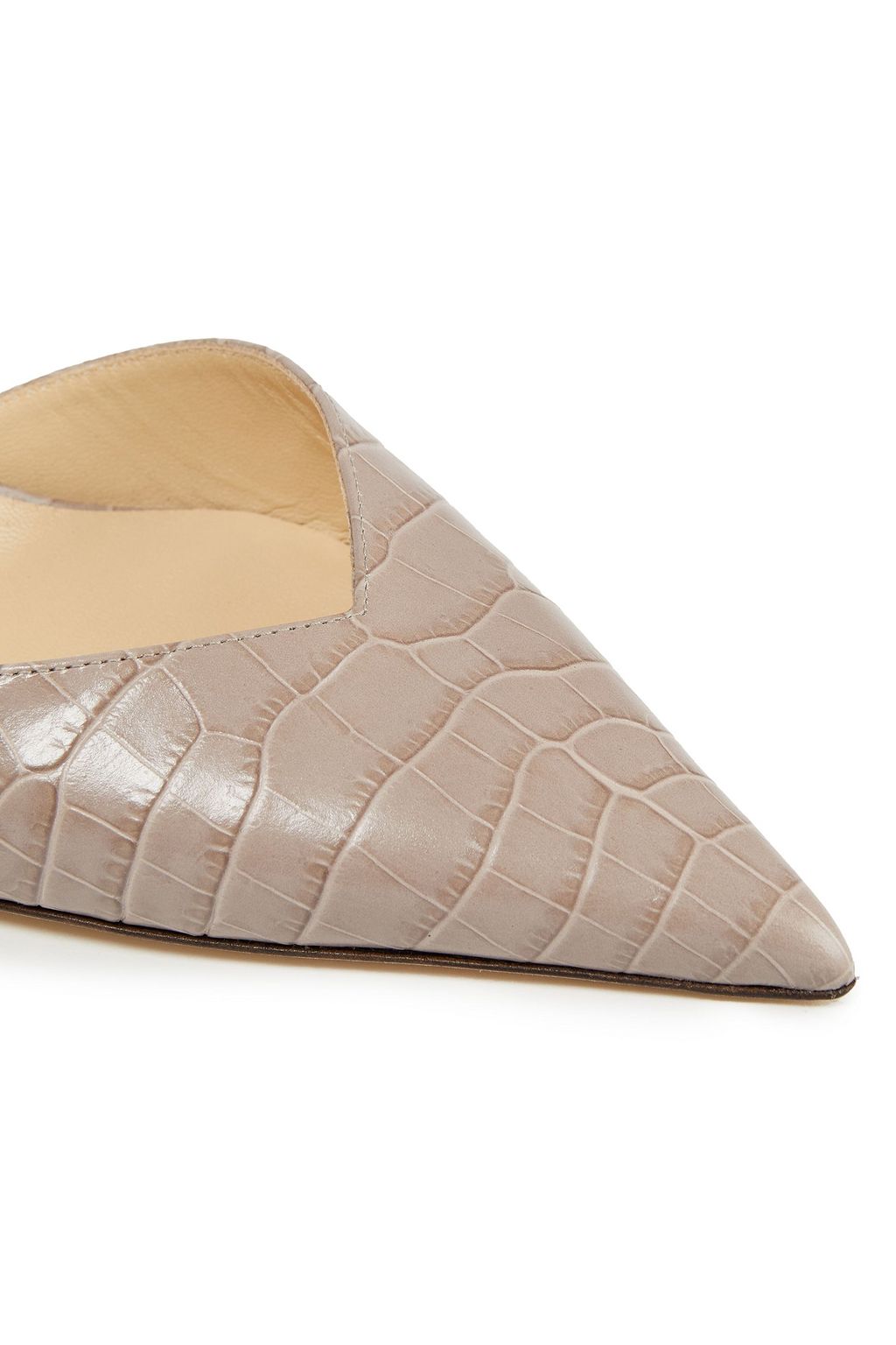 JIMMY CHOO Thandi 85 croc-effect leather slingback pumps